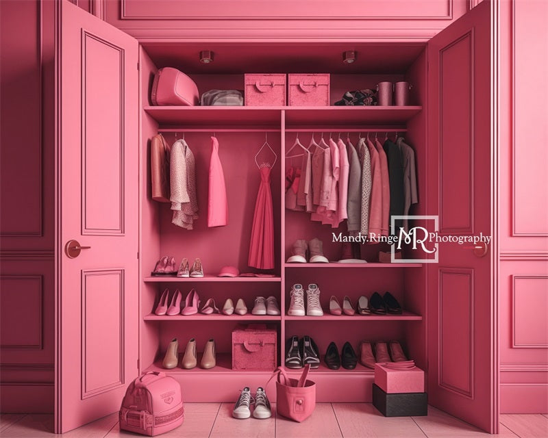 Kate Rosa Puppe Zubehör Schrank Barbie Hintergrund von Mandy Ringe Fotograf - Kate Backdrop.de