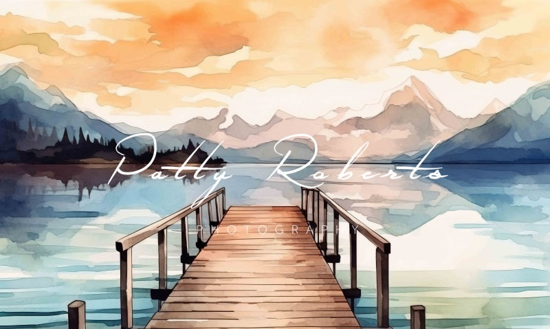 Kate Sommer malte einen Pier auf See-Hintergrund von Patty Roberts