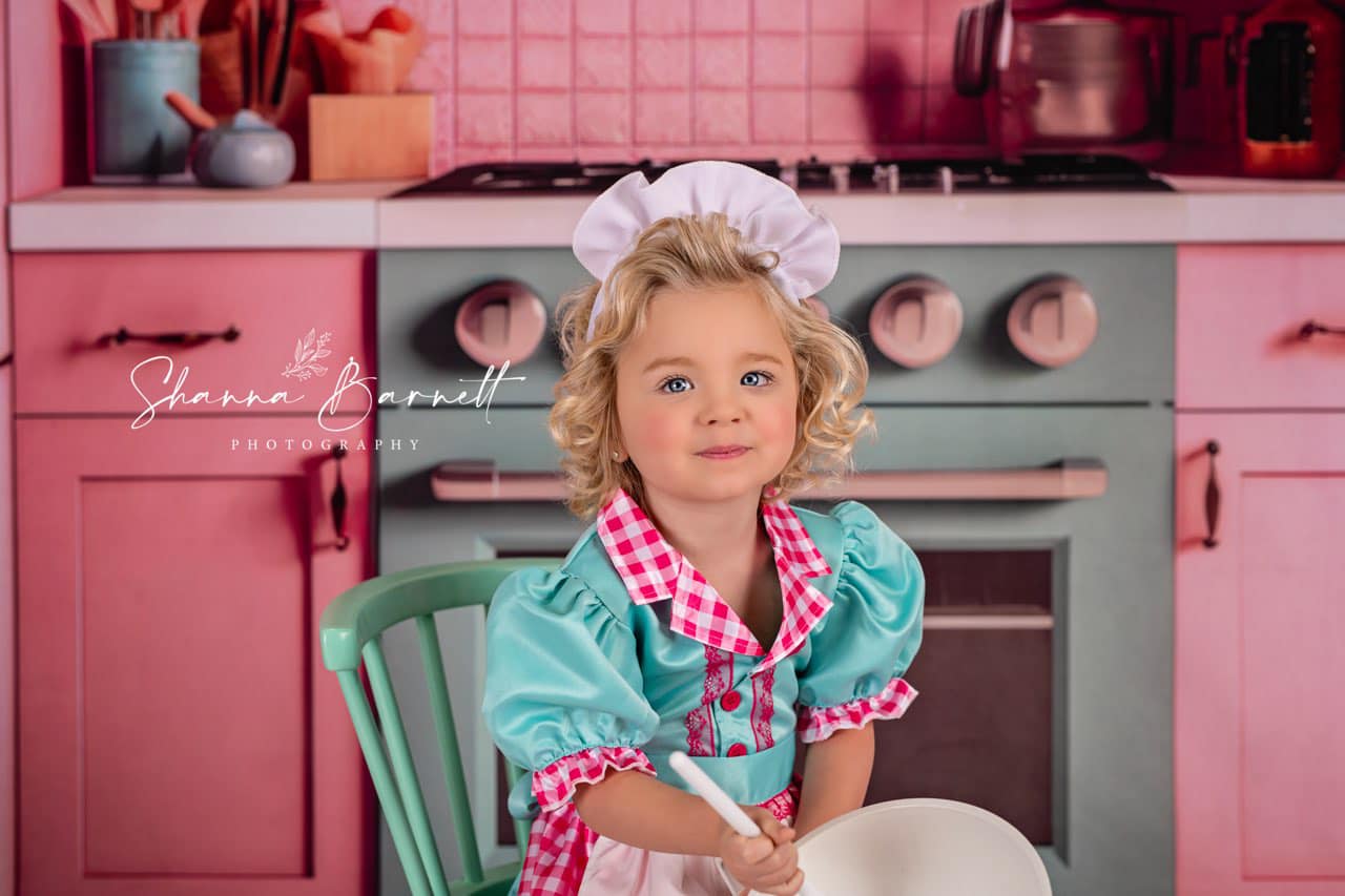 Kate Rosa Fantasie Puppenhaus Küche Hintergrund von Mandy Ringe Fotograf - Kate Backdrop.de