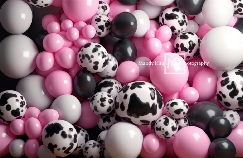 Kate Rosa Schwarzer Kuhdruck Ballon Wandhintergrund von Mandy Ringe Fotograf - Kate Backdrop.de