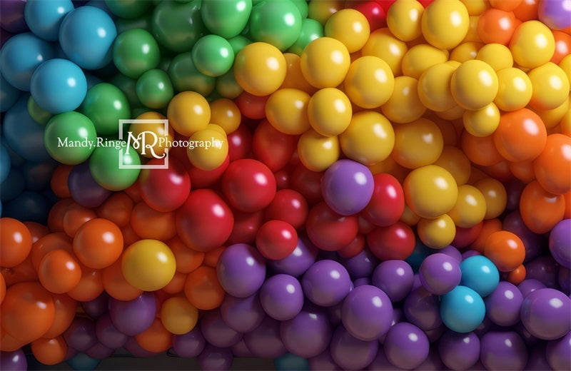 Kate Regenbogen Ballon Wand Hintergrund von Mandy Ringe Fotograf