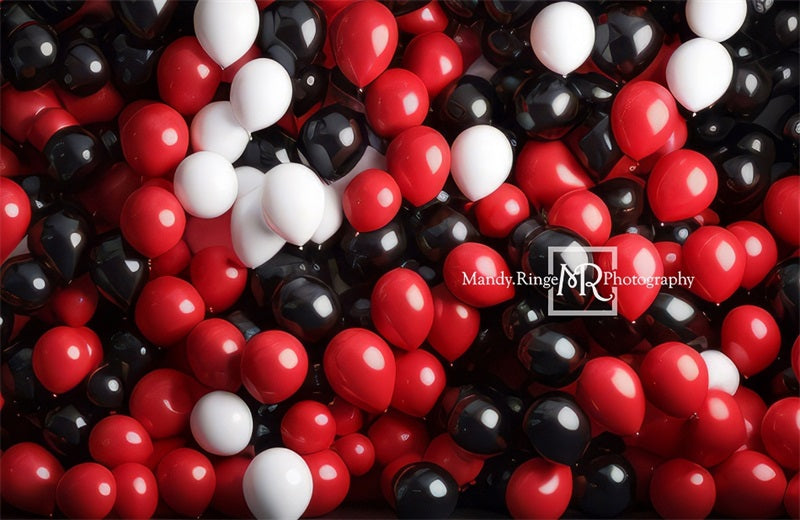 Kate Rot Schwarz Weiß Luftballon Wandhintergrund von Mandy Ringe Fotograf