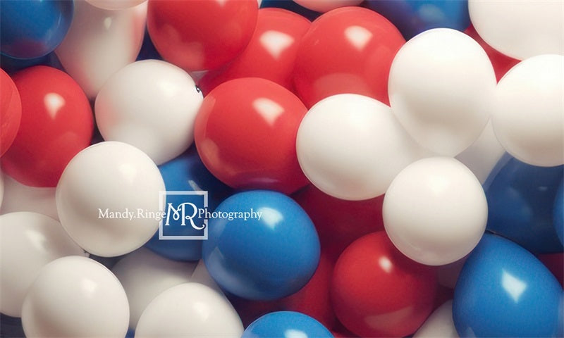 Kate Rot Weiß Blau Luftballon Wand Hintergrund von Mandy Ringe Fotograf - Kate Backdrop.de
