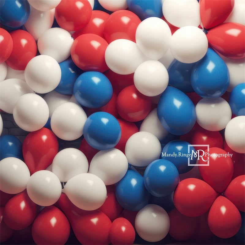 Kate Rot Weiß Blau Luftballon Wand Hintergrund von Mandy Ringe Fotograf