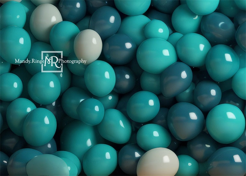 Kate Schattierungen von Teal Ballon Wandhintergrund von Mandy Ringe Fotograf - Kate Backdrop.de