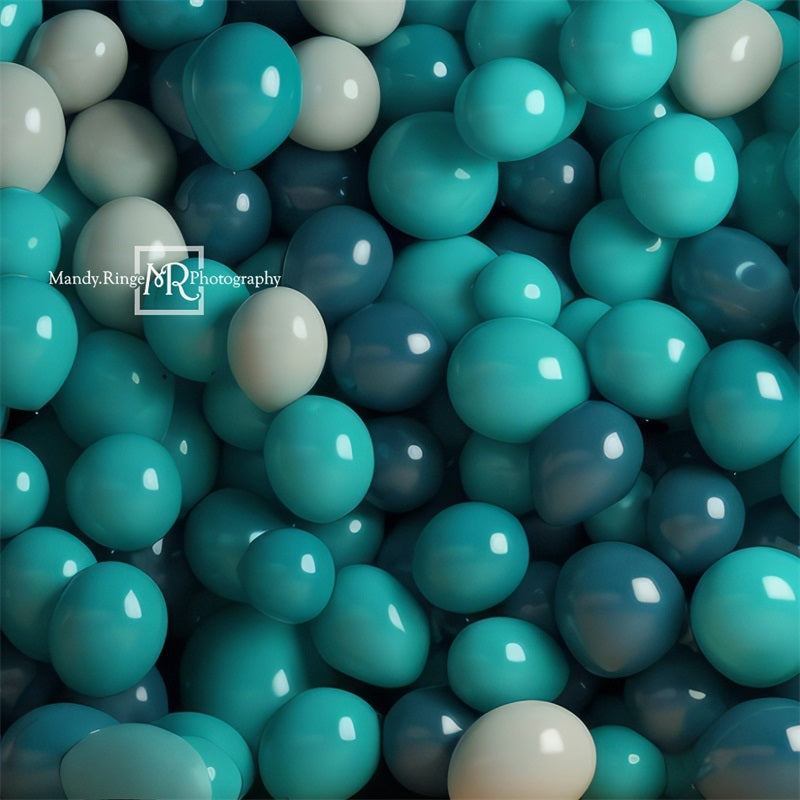 Kate Schattierungen von Teal Ballon Wandhintergrund von Mandy Ringe Fotograf - Kate Backdrop.de