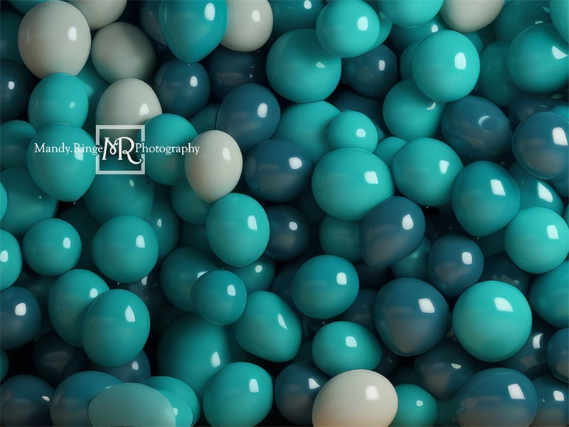 Kate Schattierungen von Teal Ballon Wandhintergrund von Mandy Ringe Fotograf - Kate Backdrop.de