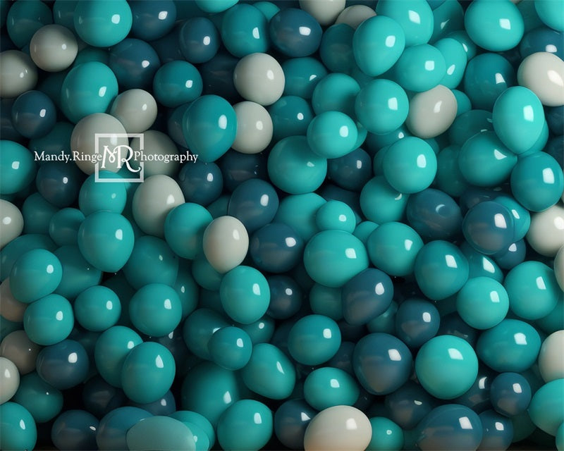 Kate Schattierungen von Teal Ballon Wandhintergrund von Mandy Ringe Fotograf - Kate Backdrop.de
