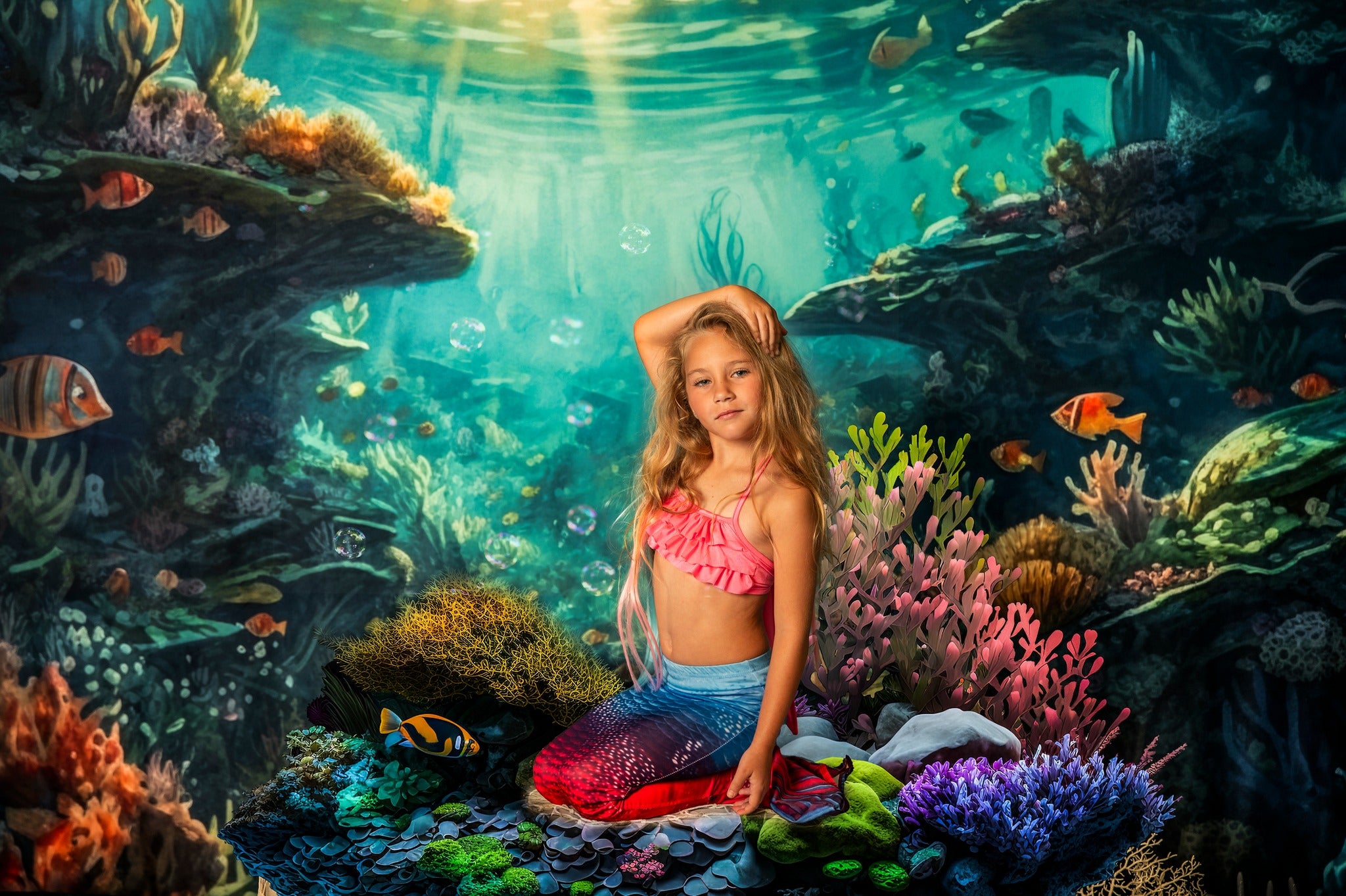 Kate Sommer Unterwasser Ozean Riff Hintergrund von Mandy Ringe Fotograf