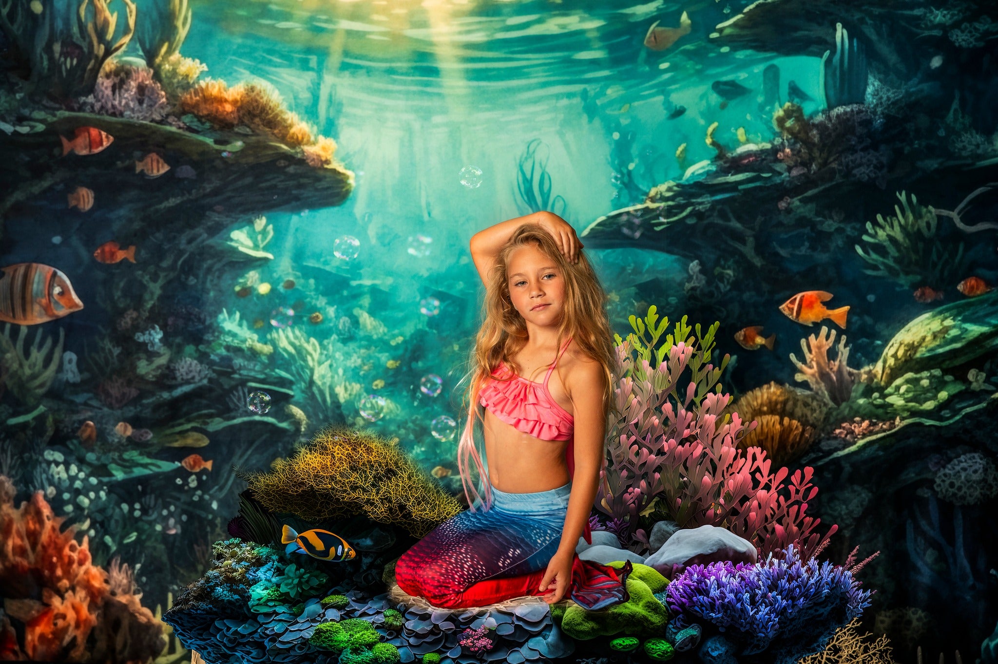 Kate Sommer Unterwasser Ozean Riff Hintergrund von Mandy Ringe Fotograf - Kate Backdrop.de