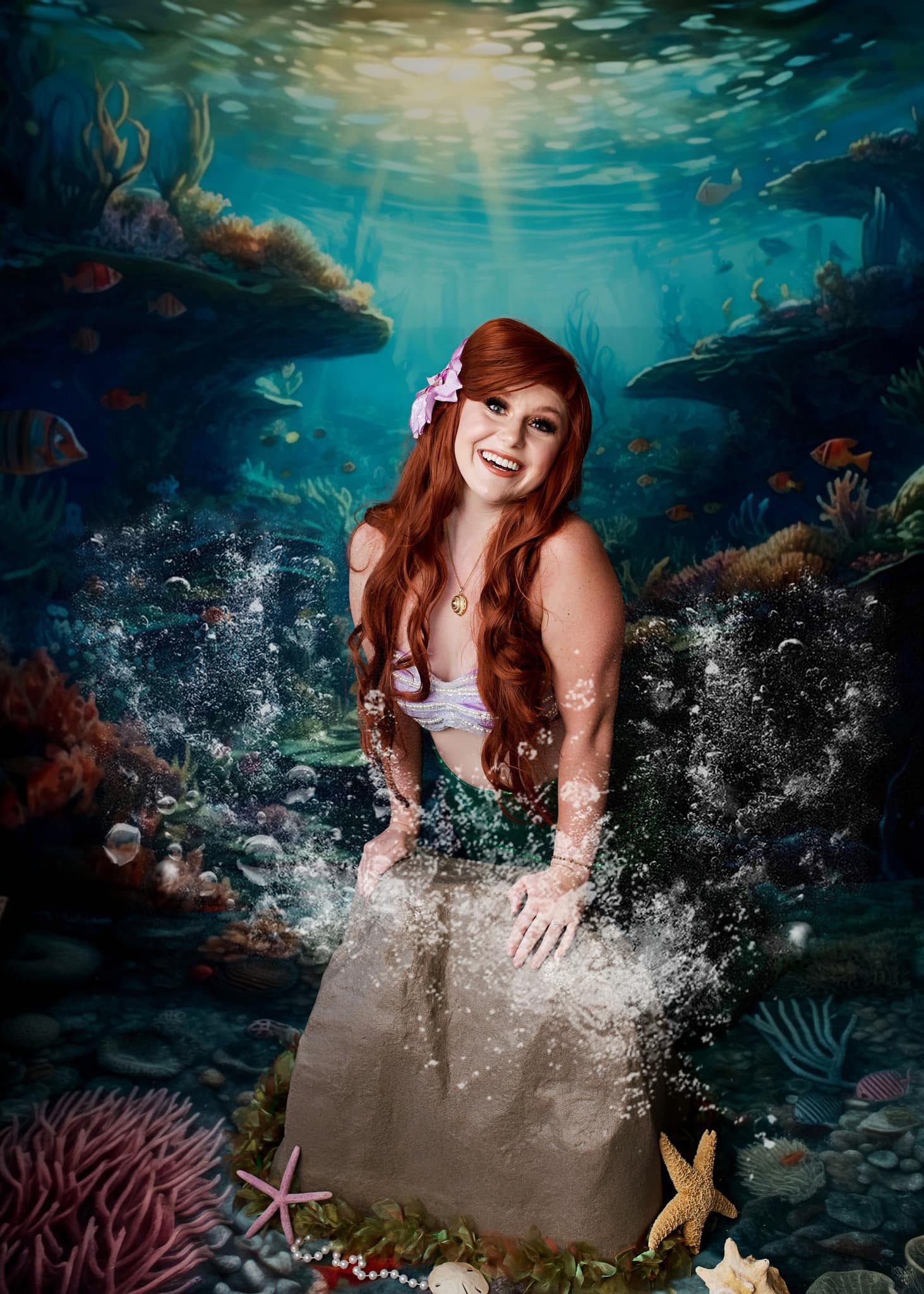 Kate Sommer Unterwasser Ozean Riff Hintergrund+Mermaid Ozean Riff Boden Hintergrund - Kate Backdrop.de