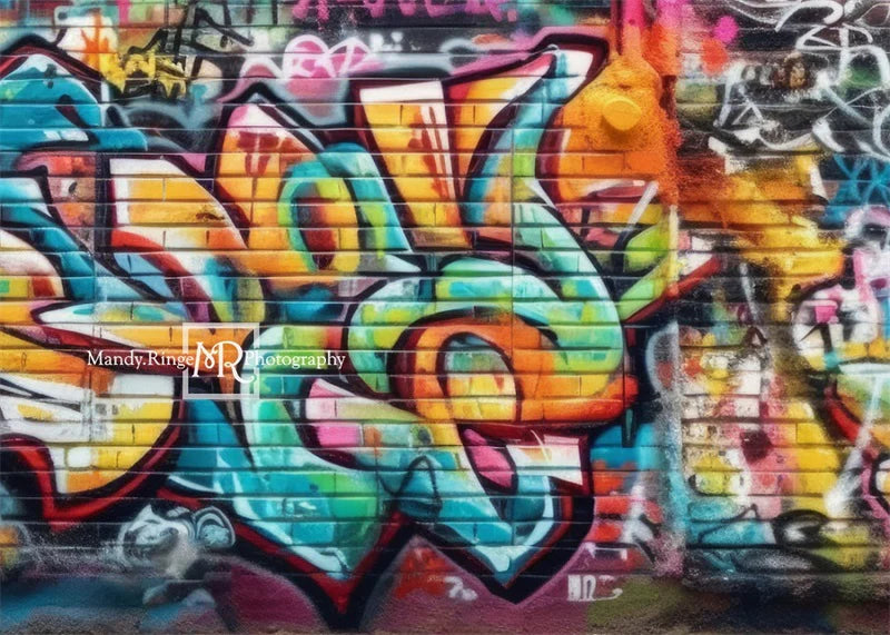 Kate Urbaner Graffiti Wandhintergrund von Mandy Ringe Fotograf - Kate Backdrop.de