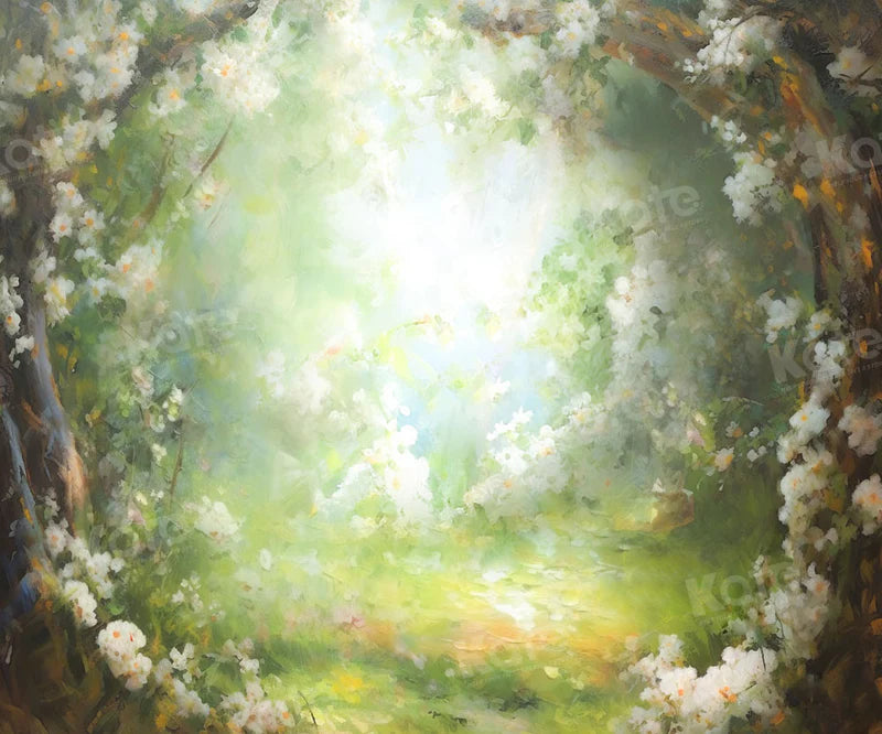 Kate Kunst Fantasie Blumenbogen Frühling/Sommer Hintergrund Entworfen von GQ