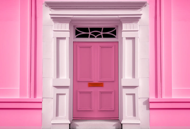 Kate Barbie Haus Rosa Tür Hintergrund für Fotografie