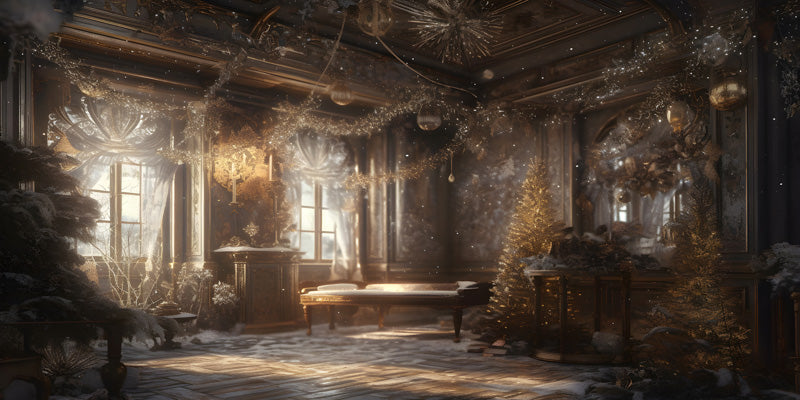 Kate Frohe Weihnachten Raum Hintergrund für Fotografie - Kate Backdrop.de