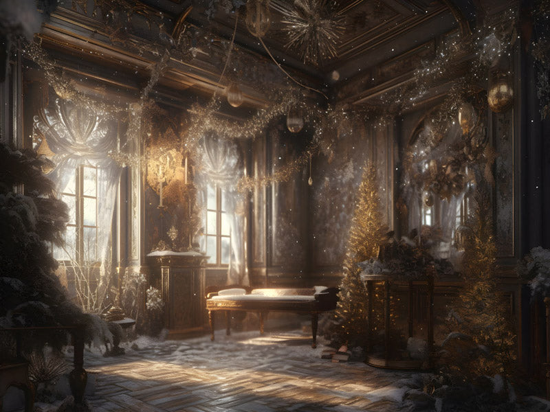 Kate Frohe Weihnachten Raum Hintergrund für Fotografie - Kate Backdrop.de