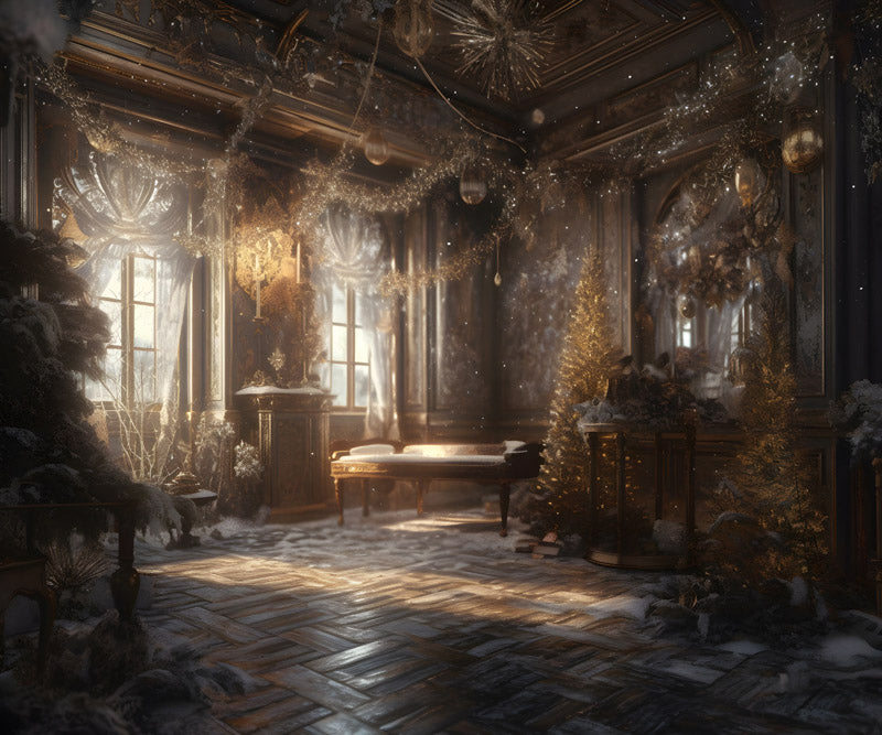 Kate Frohe Weihnachten Raum Hintergrund für Fotografie - Kate Backdrop.de