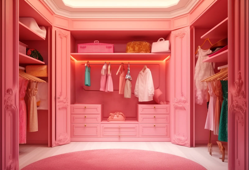 Kate Barbie Haus Kleiderschrank Prinzessin Hintergrund für Fotografie - Kate Backdrop.de