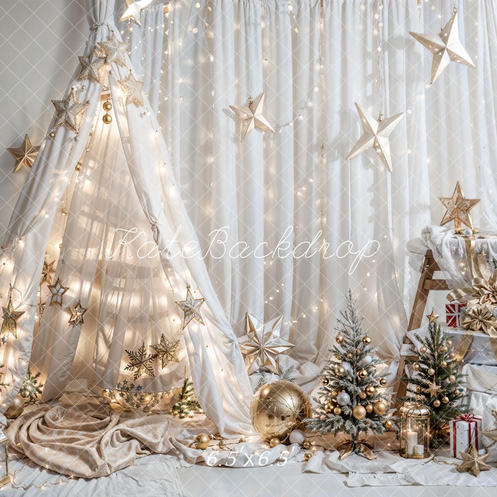 Kate Weihnachten Fantasie Traumzelt Stern Hintergrund für Fotografie - Kate Backdrop.de