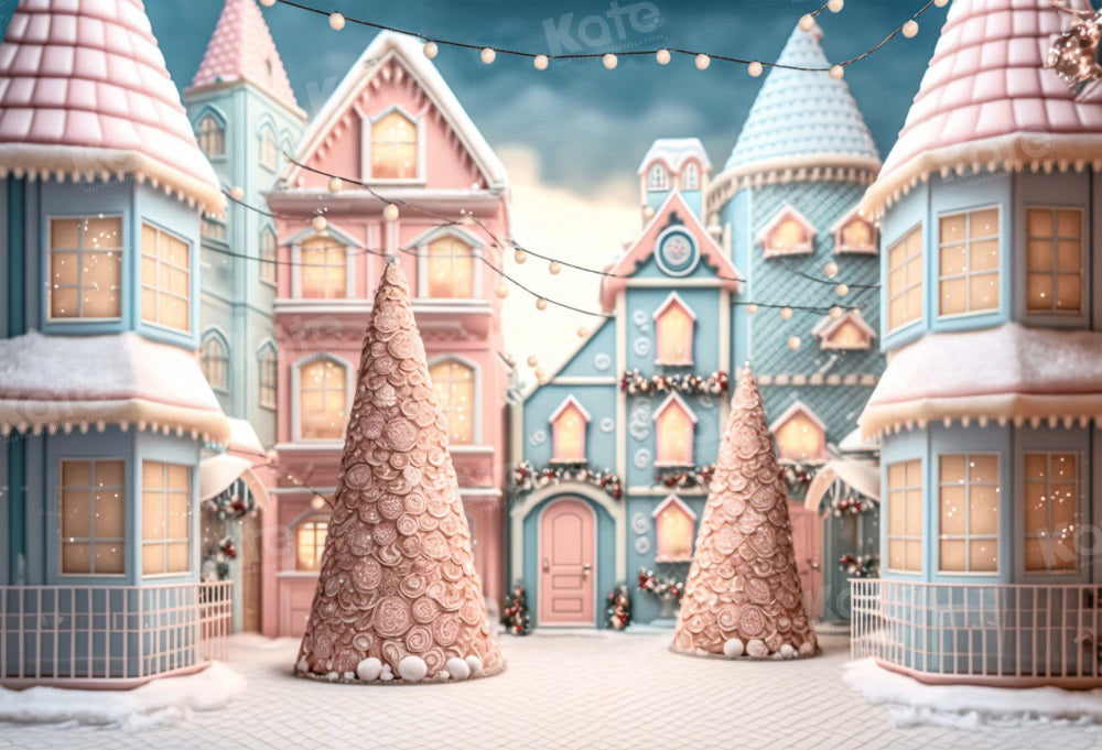 Kate Weihnachten Süßigkeiten Welt Haus Hintergrund für Fotografie - Kate Backdrop.de