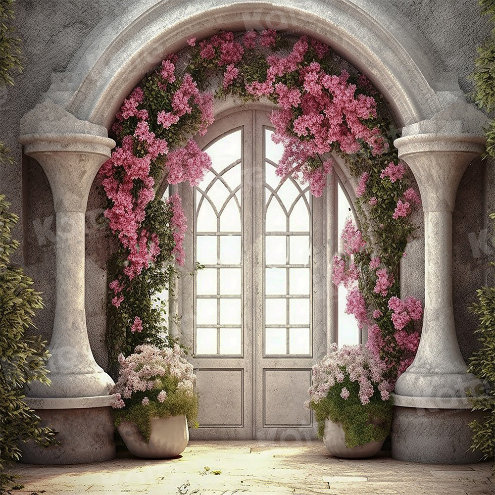 Kate Enchanted Blume Bogen Fenster Hochzeit Hintergrund für die Fotografie