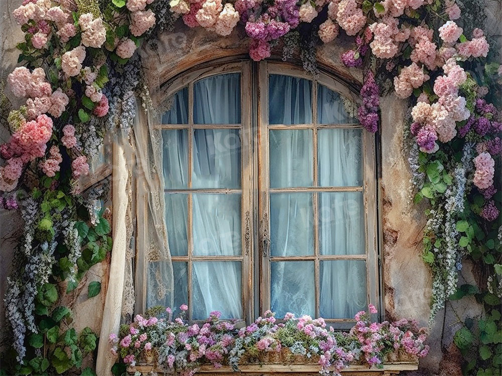 Kate Sommer Enchanted Flower Window Hintergrund für Fotografie