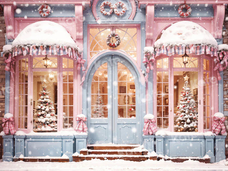Kate Rosa Weihnachten speichern Schnee Hintergrund für die Fotografie