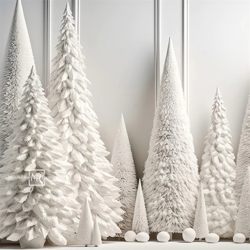 Kate Ganz weiße Weihnachten -Baum Hintergrund von Mandy Ringe Fotograf