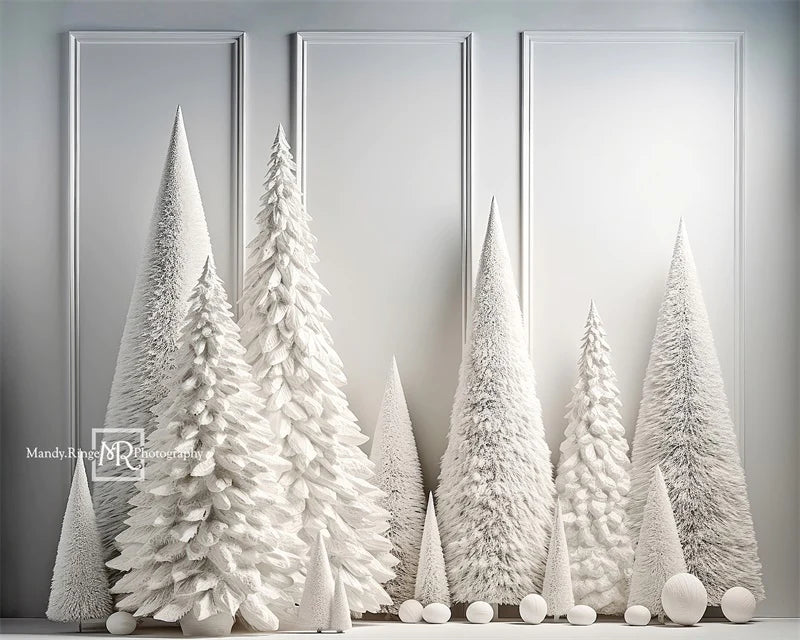 Kate Ganz weiße Weihnachten -Baum Hintergrund von Mandy Ringe Fotograf
