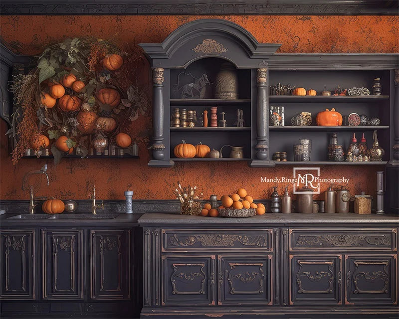 Kate Herbstküche mit Kürbissen als Hintergrund von Mandy Ringe Fotograf