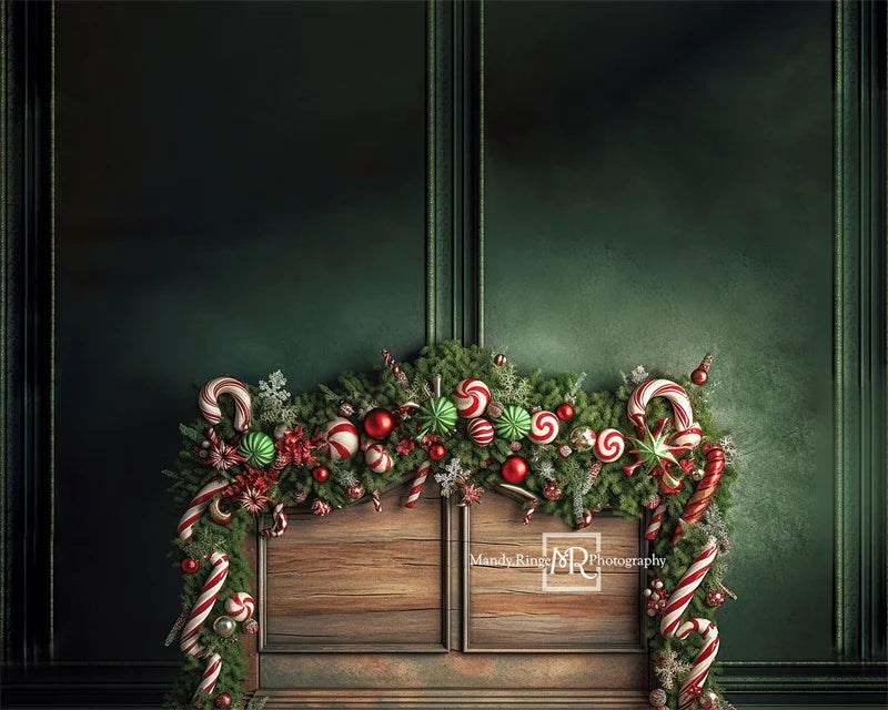 Kate Weihnachten Candy Cane Kopfteil Hintergrund von Mandy Ringe Fotograf - Kate Backdrop.de