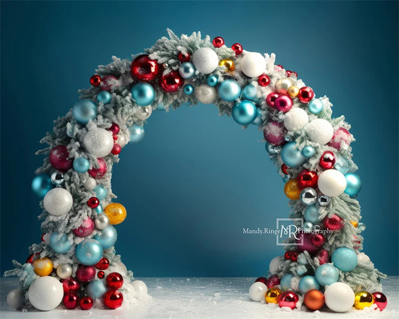 Kate Weihnachten Geburtstag Ornament Bogen Hintergrund von Mandy Ringe Fotograf