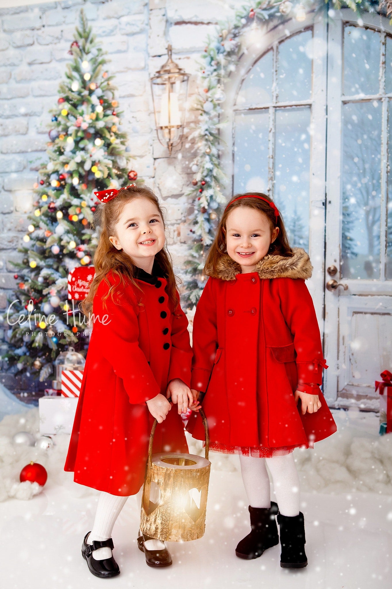 Kate Weihnachten Schnee Baum Tür Hintergrund von Emetselch - Kate Backdrop.de
