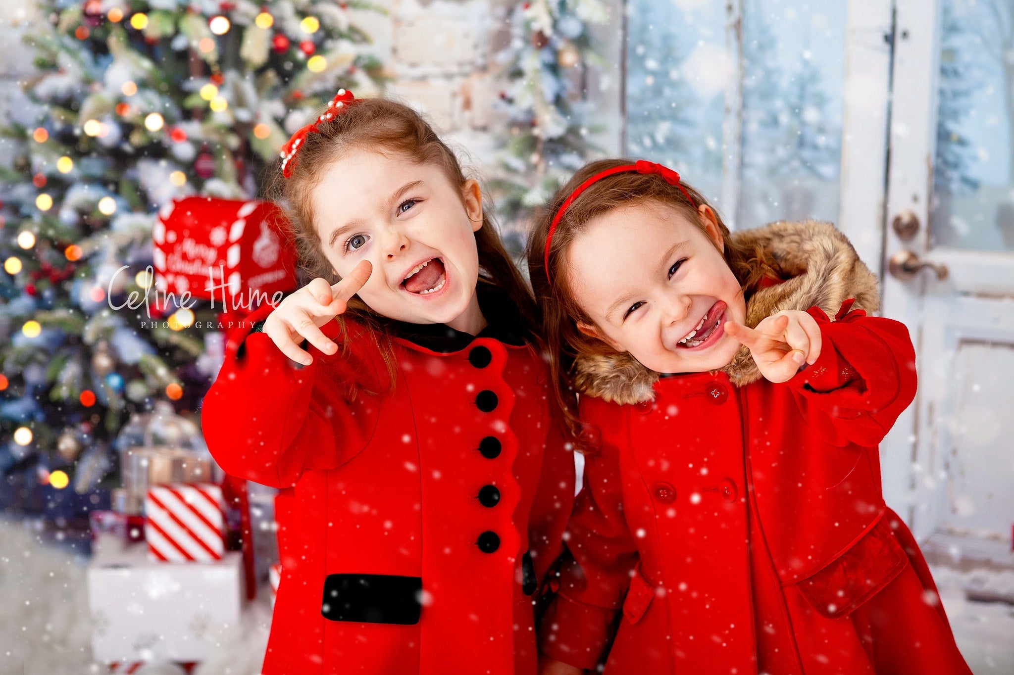 Kate Weihnachten Schnee Baum Tür Hintergrund von Emetselch - Kate Backdrop.de