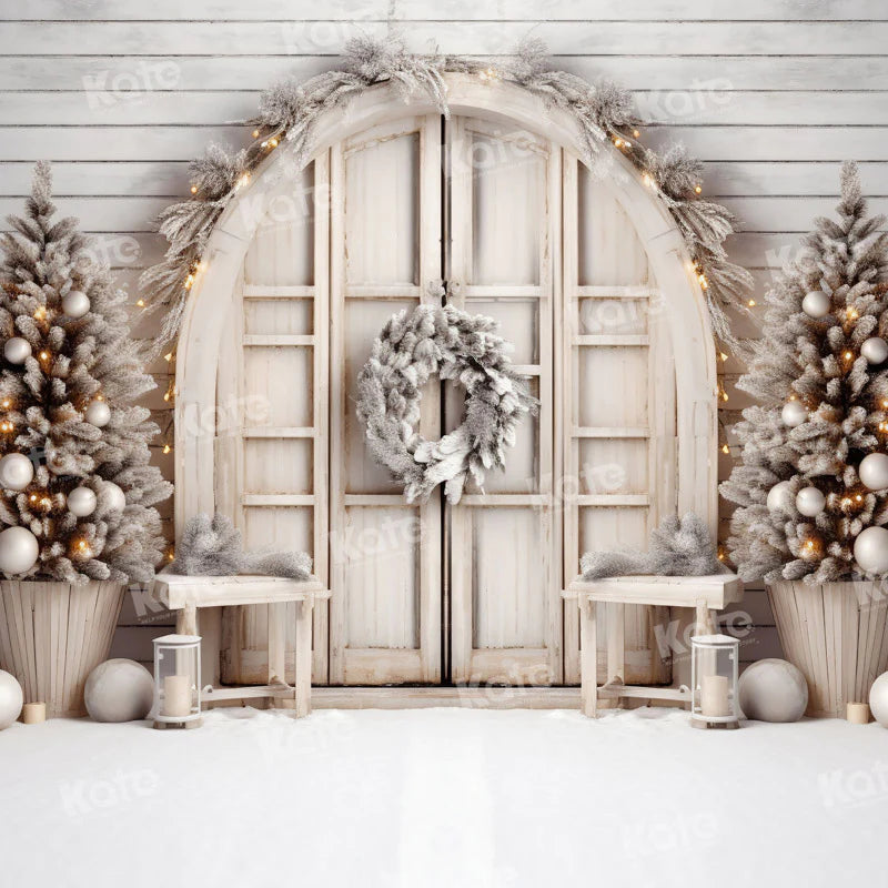 Kate Weiße Weihnachten Scheune Hintergrund für die Fotografie - Kate Backdrop.de