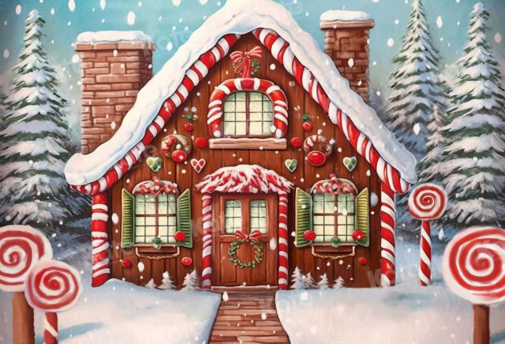 Kate Schnee Weihnachten Haus Hintergrund Winter von GQ