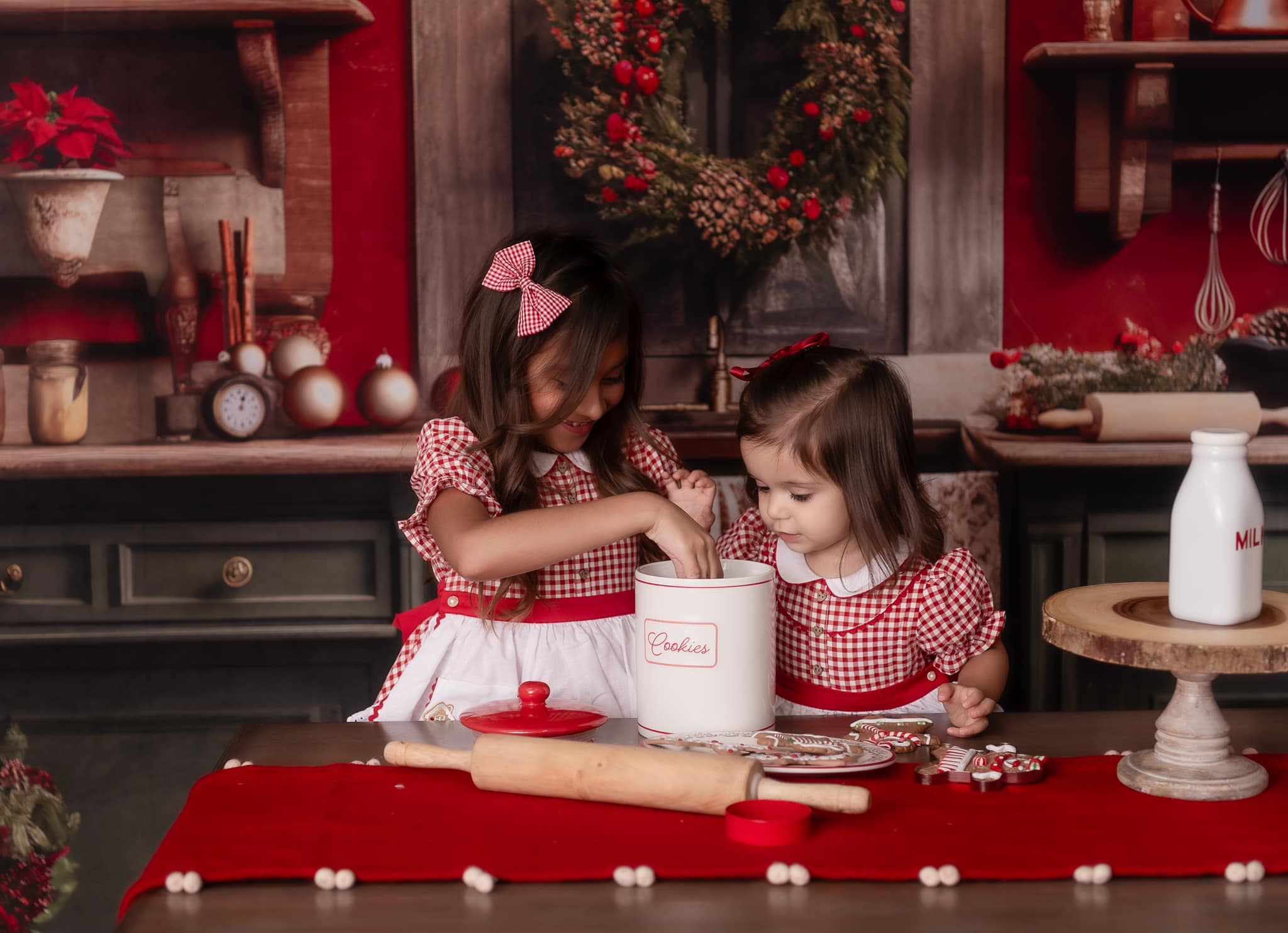 Kate Rot und Grün Weihnachten Küche Hintergrund von Mandy Ringe Fotograf - Kate Backdrop.de