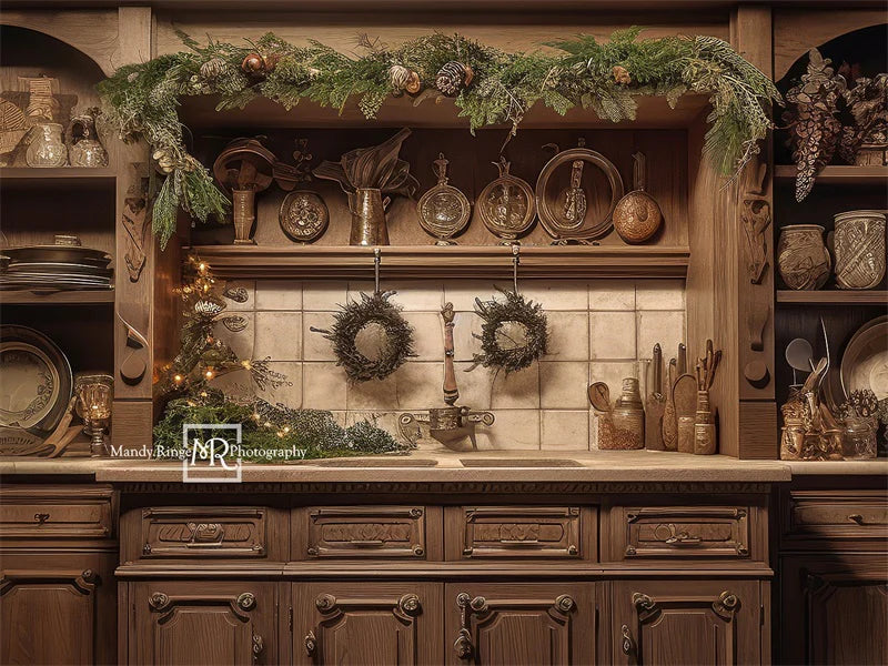 Kate Weihnachten Warmer Winter-Küchen-Hintergrund von Mandy Ringe Fotograf