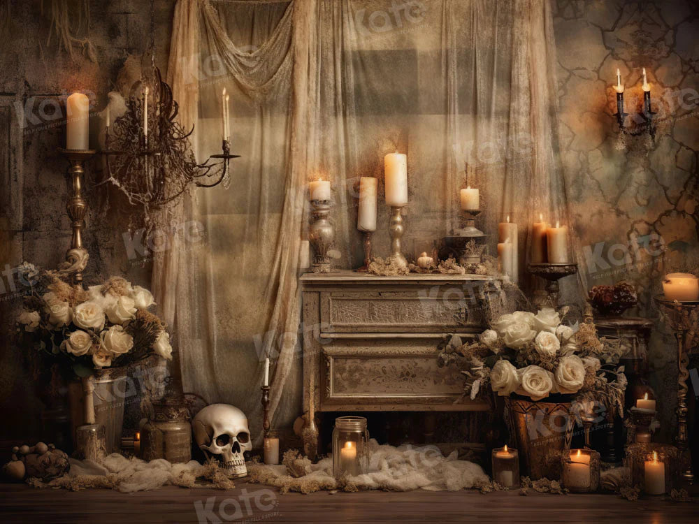 Kate Halloween Retro Spooky Hintergrund von Emetselch