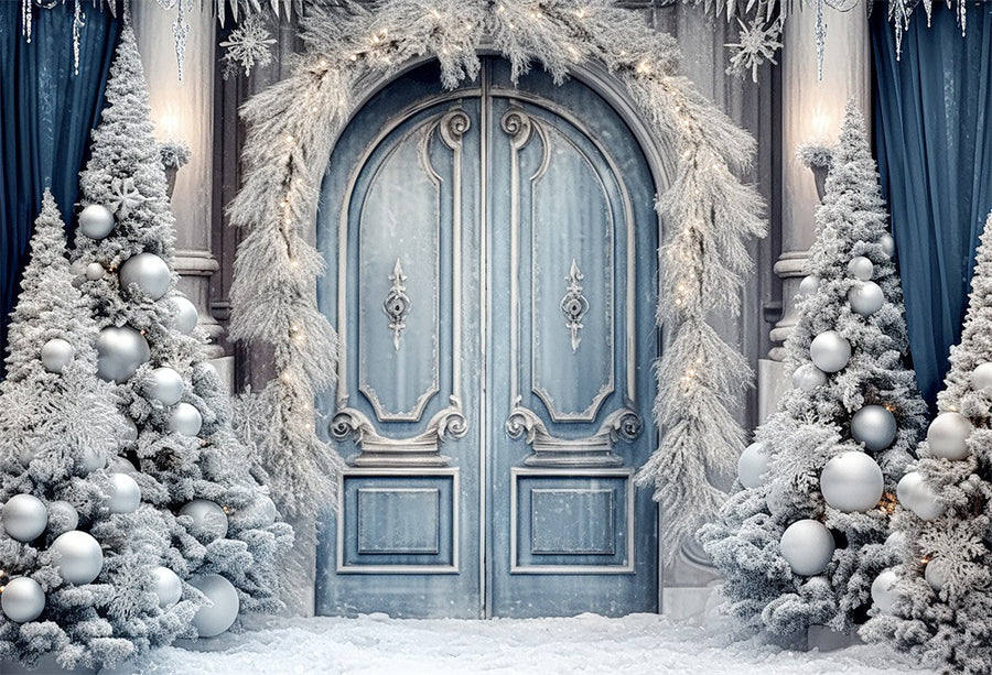 Kate Farbe Weihnachten Alte Scheunentür Hintergrund für Fotografie - Kate Backdrop.de