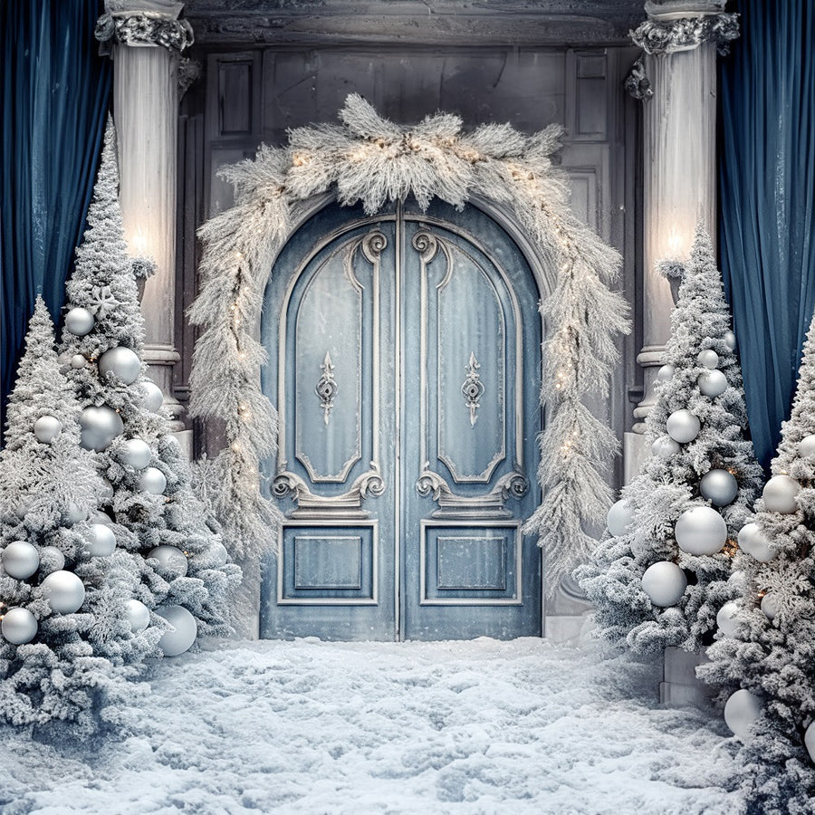 Kate Farbe Weihnachten Alte Scheunentür Hintergrund für Fotografie - Kate Backdrop.de