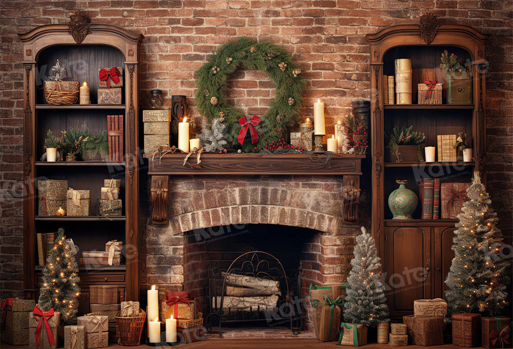 Kate Weihnachten Retro Küche Kamin Kulisse für Fotografie - Kate Backdrop.de