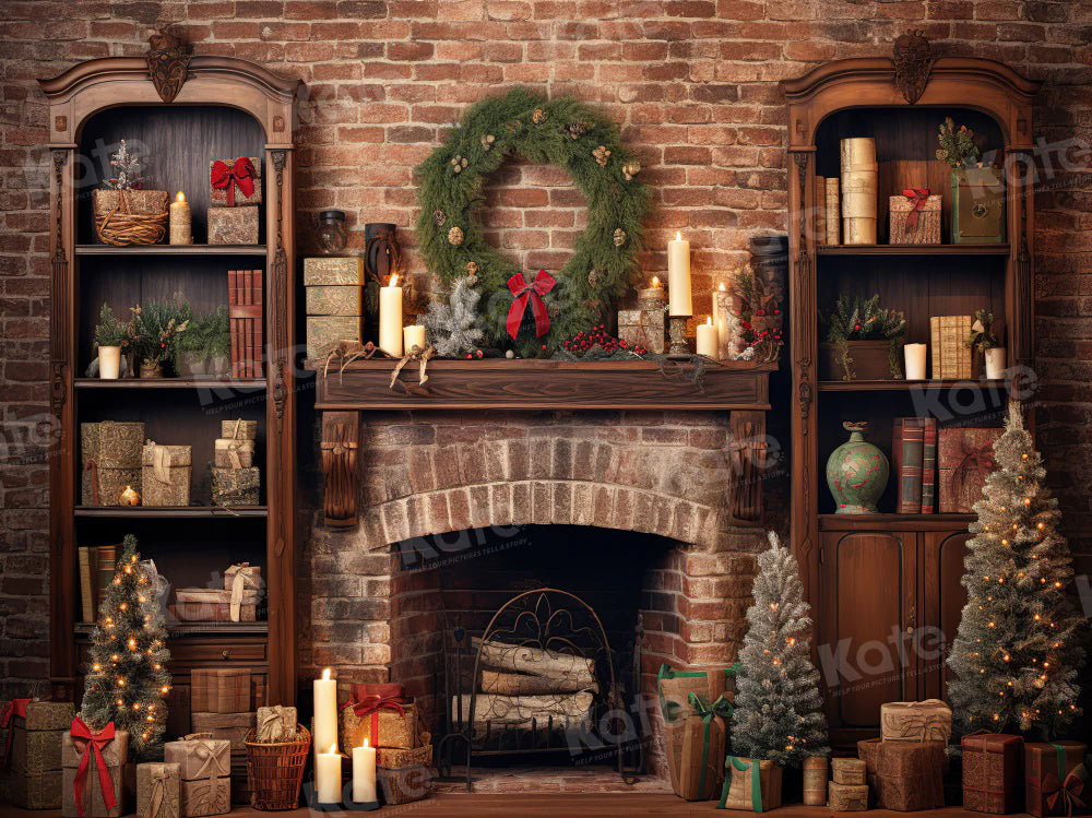 Kate Weihnachten Retro Küche Kamin Kulisse für Fotografie - Kate Backdrop.de