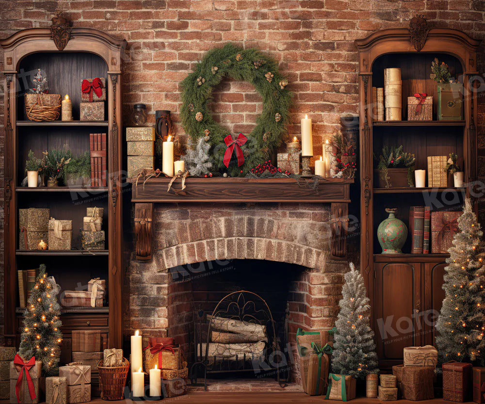 Kate Weihnachten Retro Küche Kamin Kulisse für Fotografie - Kate Backdrop.de