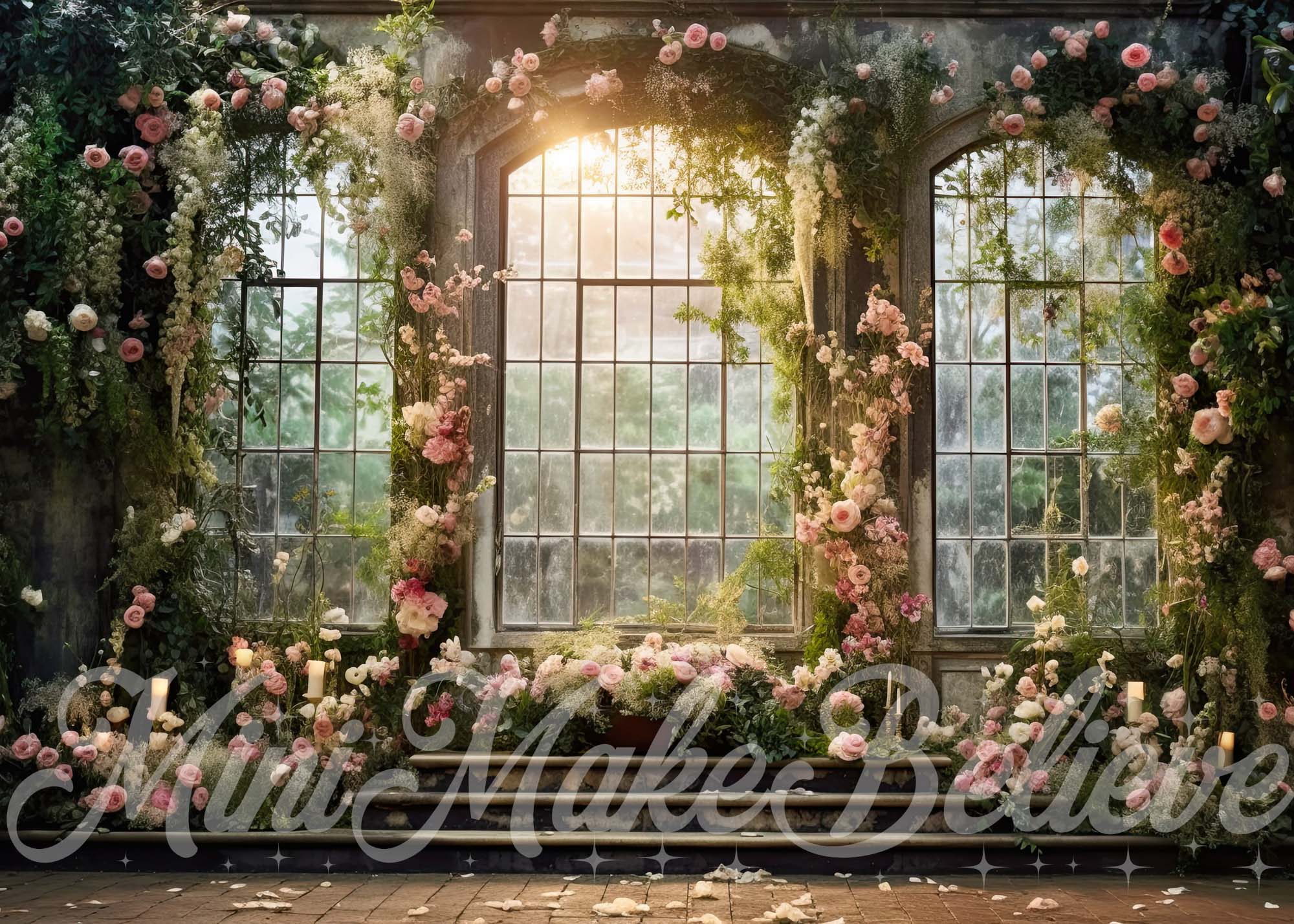 Kate alentine Frühlingshochzeit Romantische Rosen im Arbitrarium Hintergrund von Mini MakeBelieve - Kate Backdrop.de