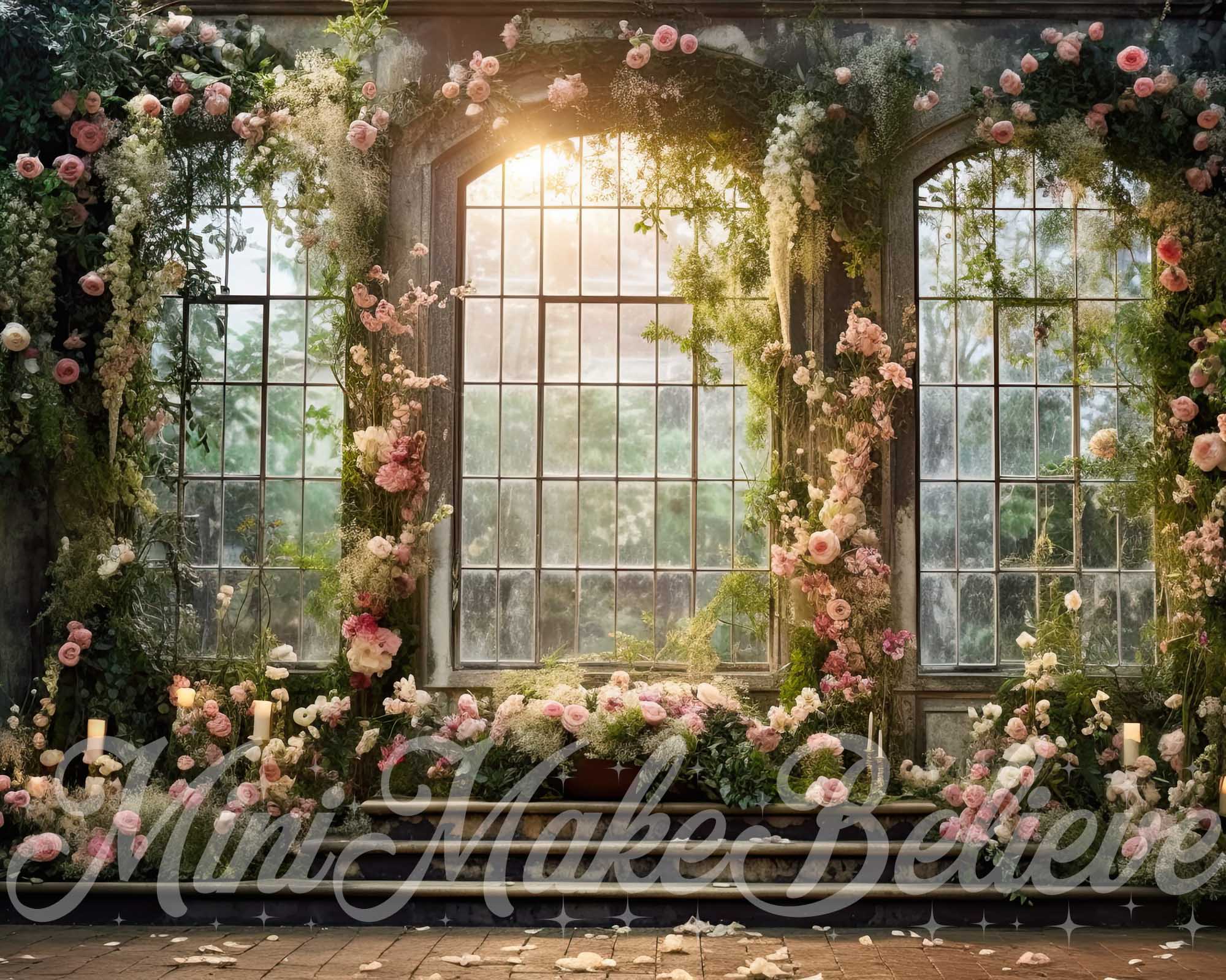 Kate alentine Frühlingshochzeit Romantische Rosen im Arbitrarium Hintergrund von Mini MakeBelieve - Kate Backdrop.de
