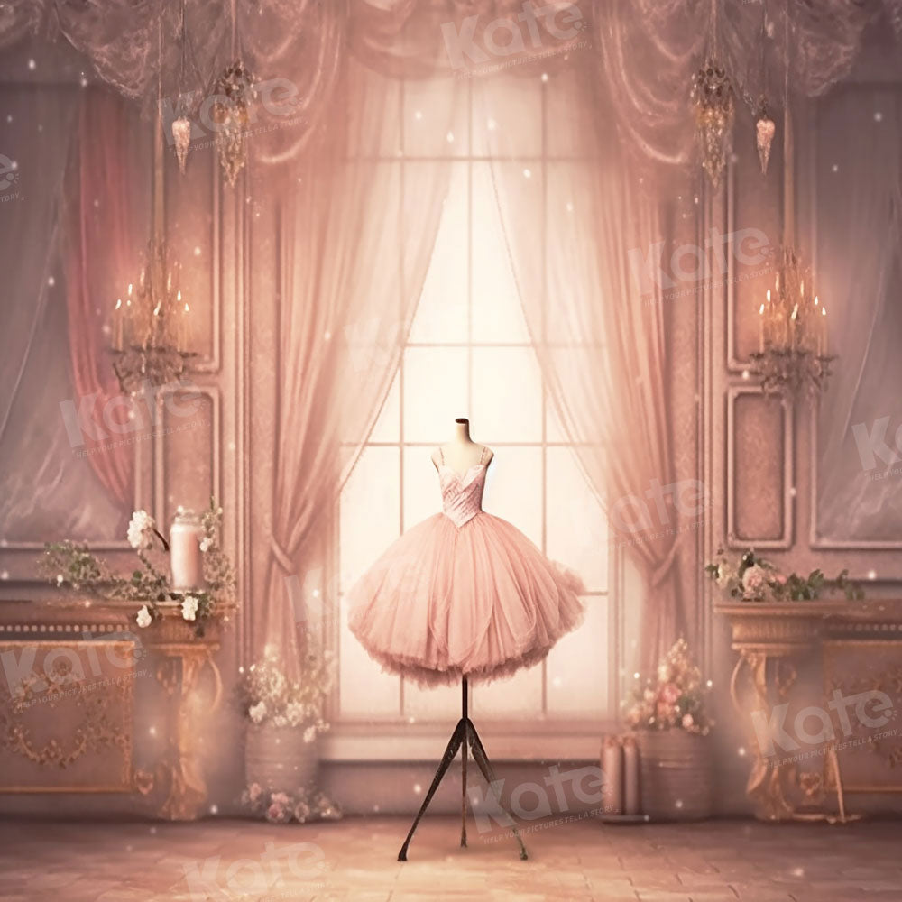 Kate Mode Puppe Rosa Zimmer Ballett Kleid Hintergrund von Chain Photography - Kate Backdrop.de