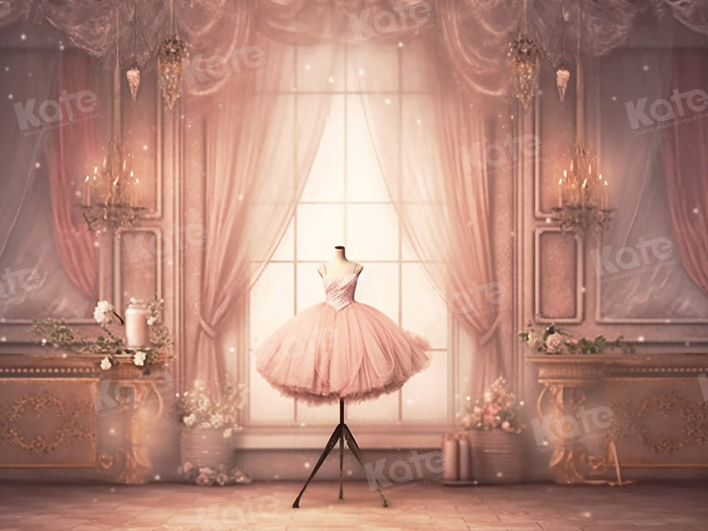Kate Mode Puppe Rosa Zimmer Ballett Kleid Hintergrund von Chain Photography - Kate Backdrop.de