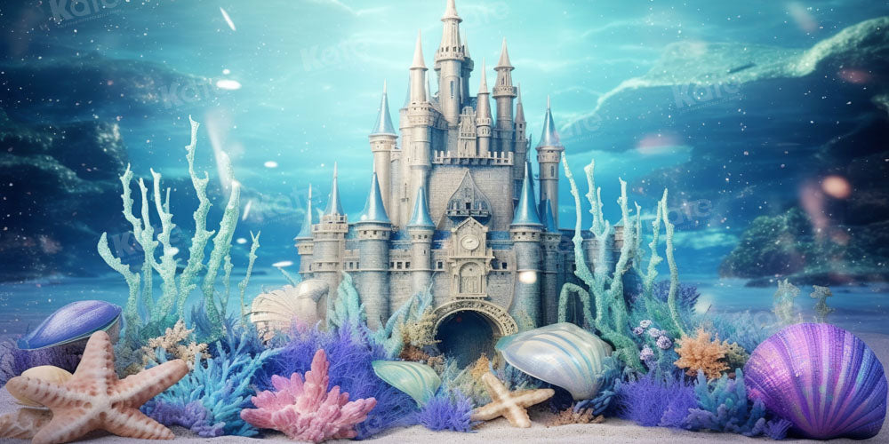 Kate Sommer Unterwasserwelt Schloss Shell Hintergrund von Chain Photography - Kate Backdrop.de