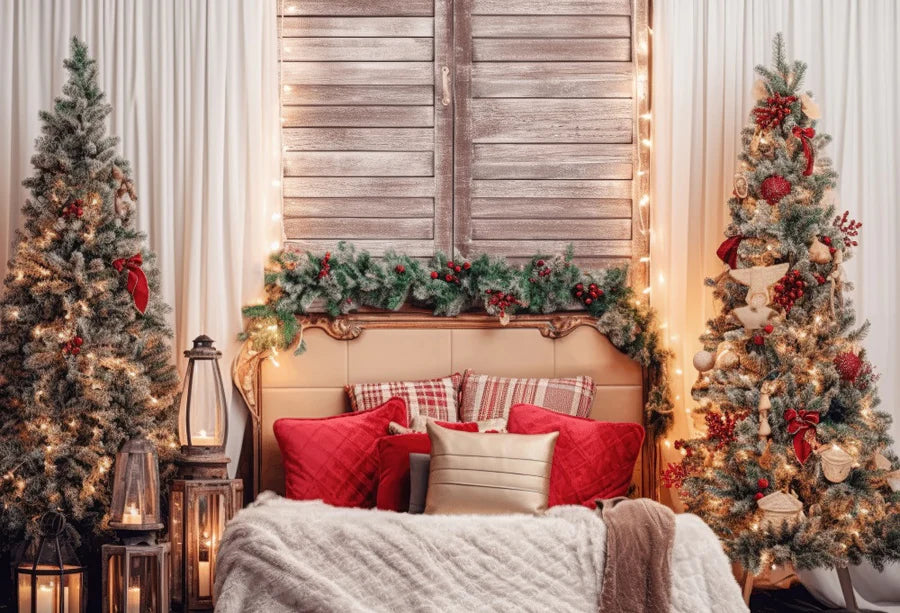 Kate Weihnachten Kopfteil Baum Boudoir Hintergrund für Fotografie - Kate Backdrop.de